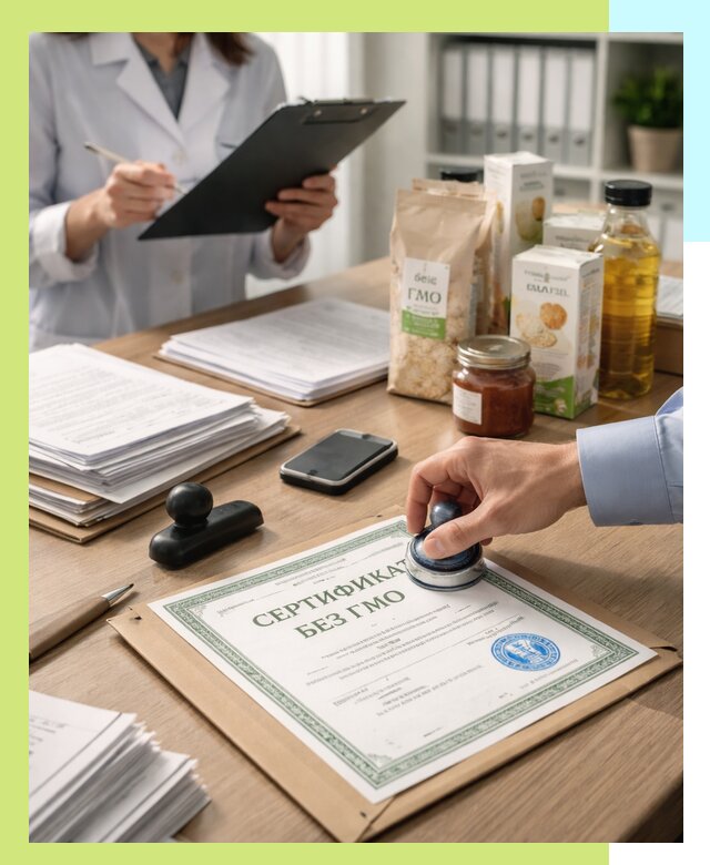 Получение сертификата Без ГМО для продукции в Благовещенске